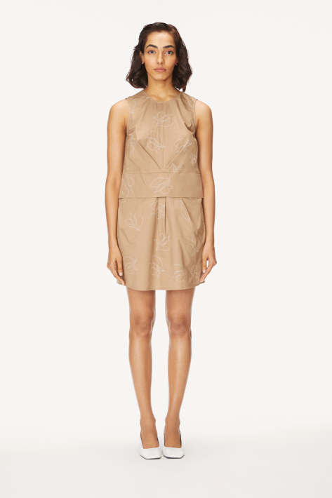 Bhaane tan kew shift dress