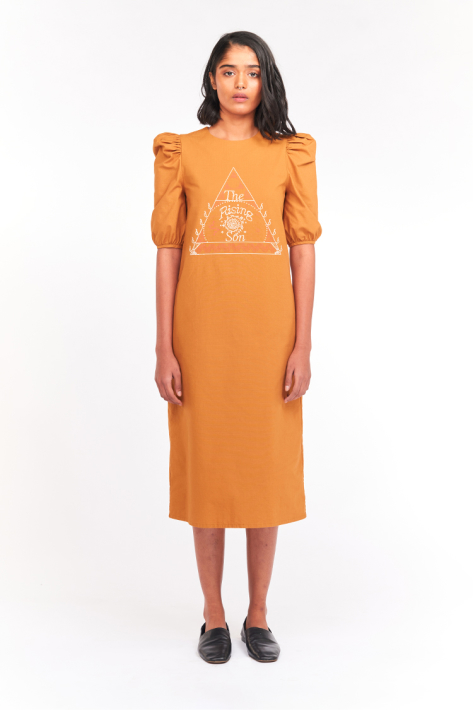 Bhaane mustard surya dress