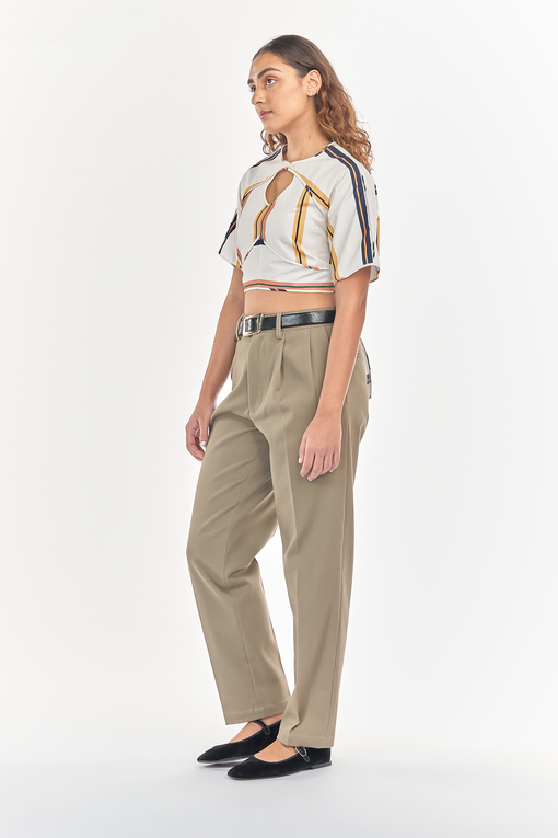 Buy WES Formals by Westside Light Khaki SlimFit Trousers for Online  Tata  CLiQ