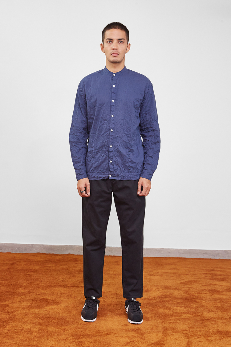Bhaane cobaltblue bomber shirt