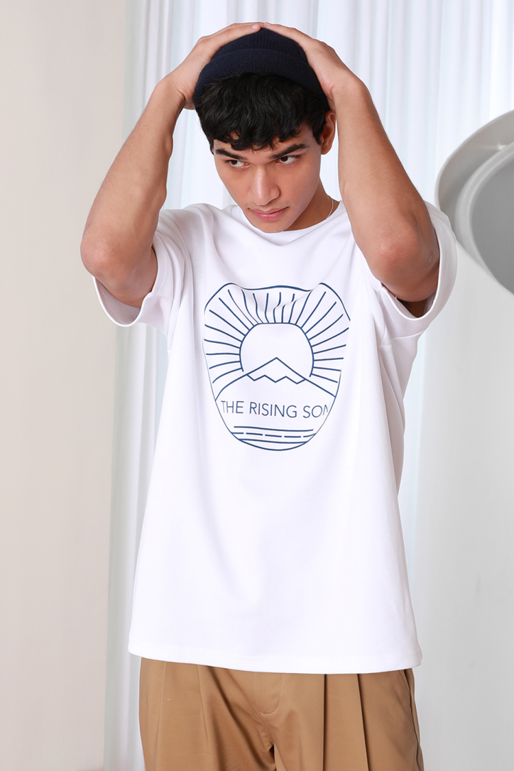 Bhaane white son rise tee