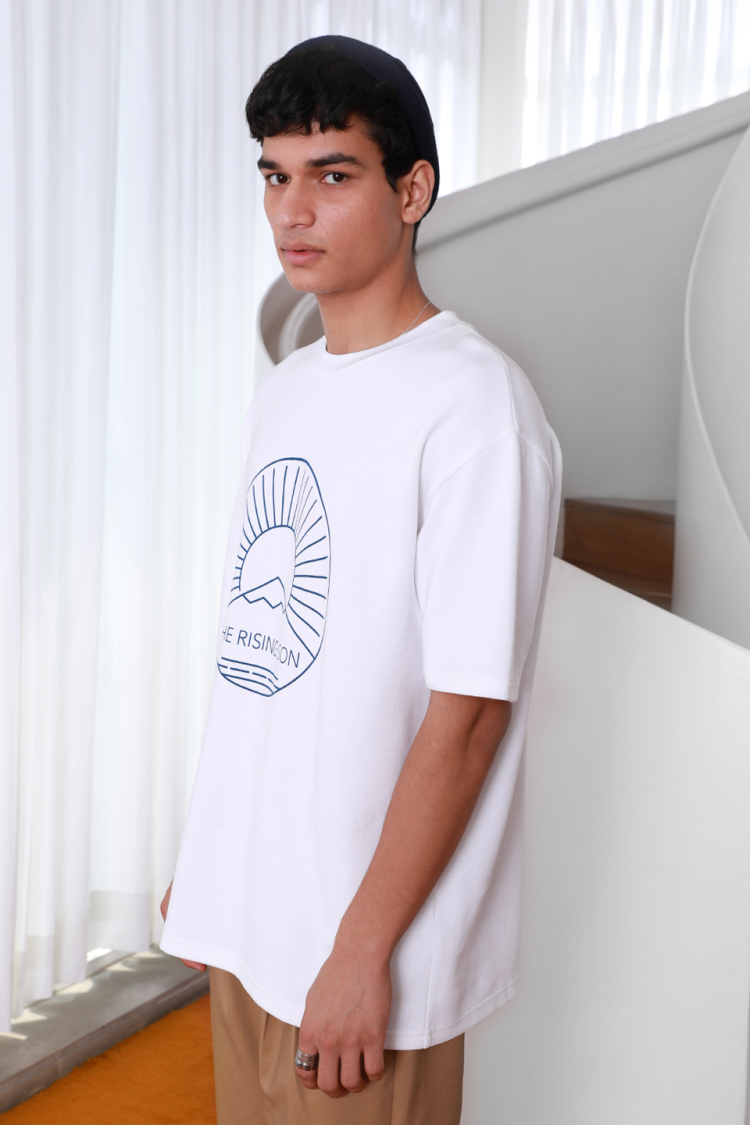 Bhaane white son rise tee
