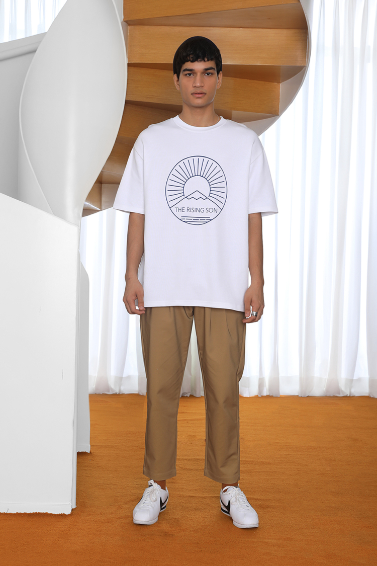 Bhaane white son rise tee