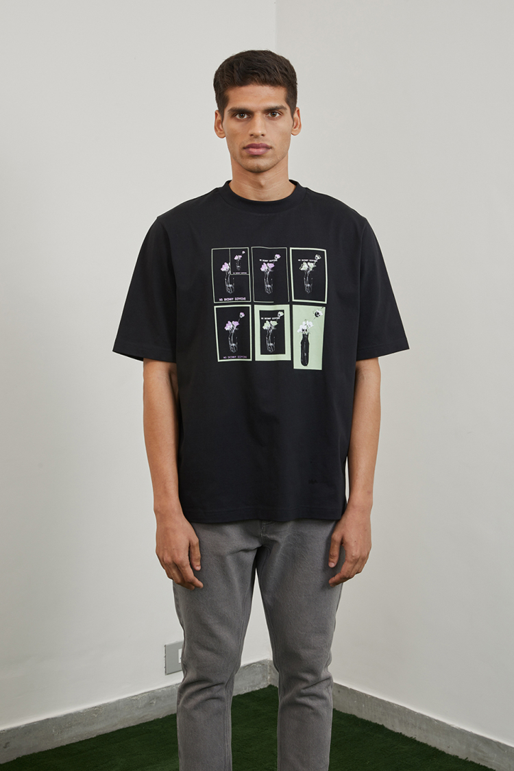 Bhaane black negative tshirt