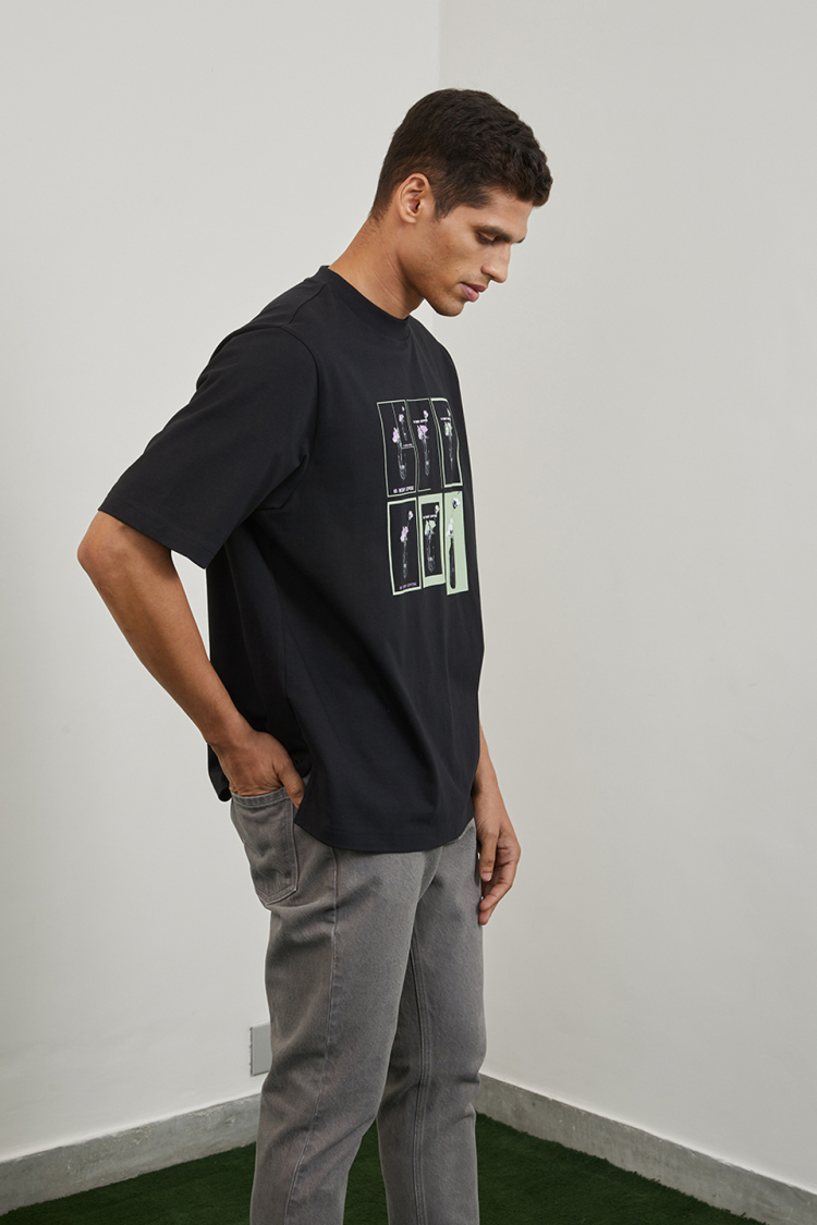 Bhaane black negative tshirt