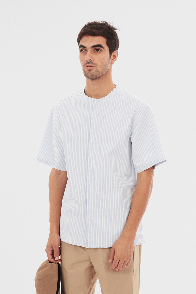 Bhaane blueandwhite ko shirt