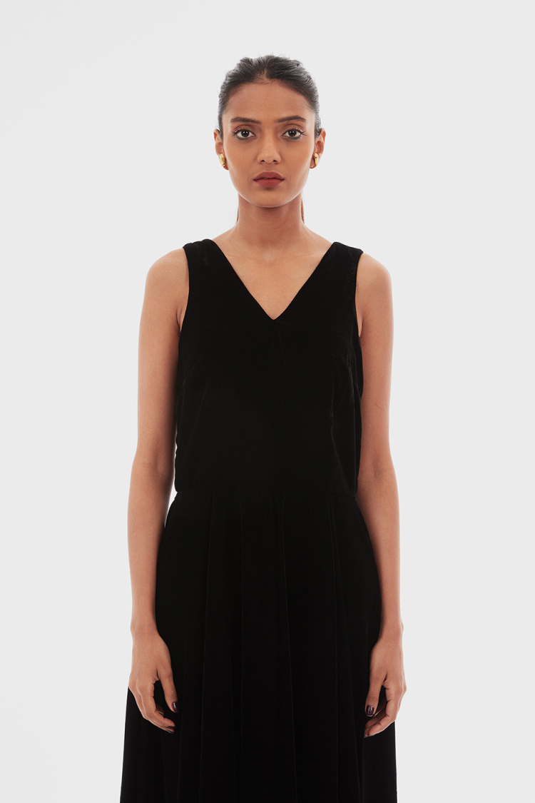 Bhaane black petunia dress
