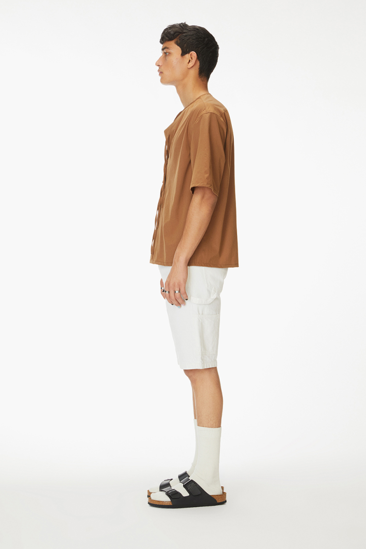 Bhaane darkbrown parachute shirt
