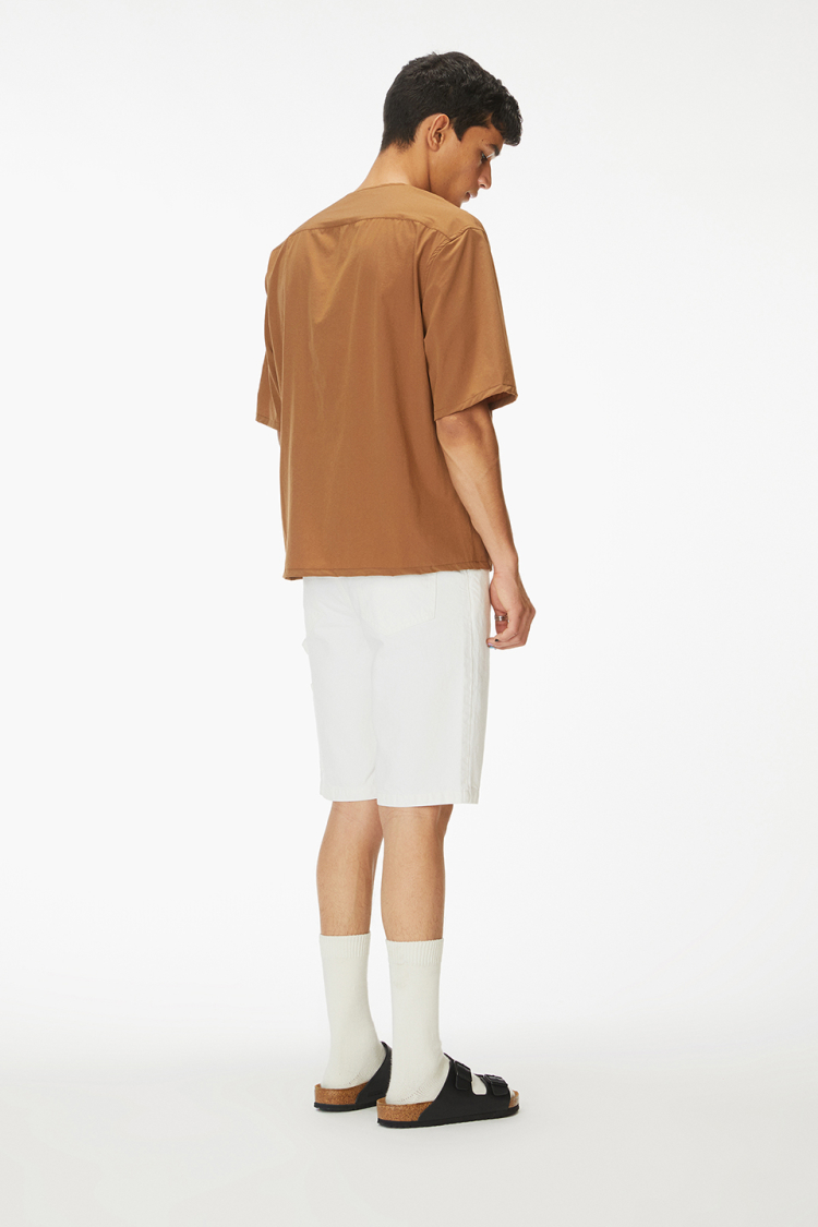 Bhaane darkbrown parachute shirt