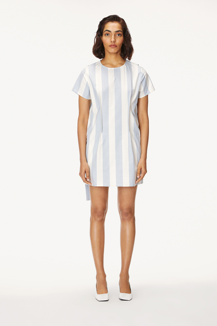 Bhaane bluexvanilla bandra shift dress