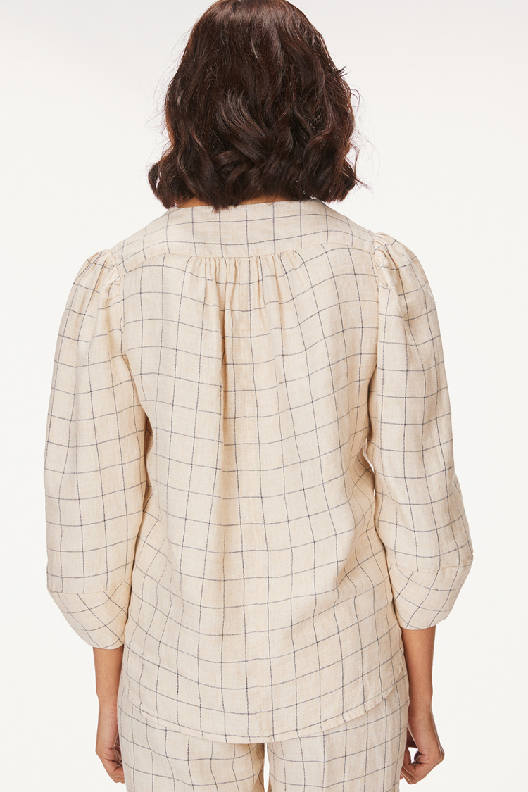 Bhaane bonecheck hamptons button down top