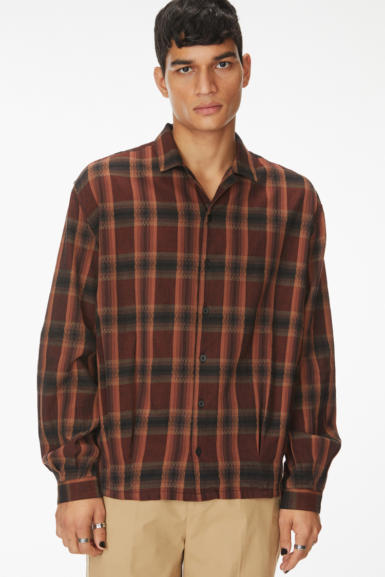Bhaane tortoisecheck tug shirt