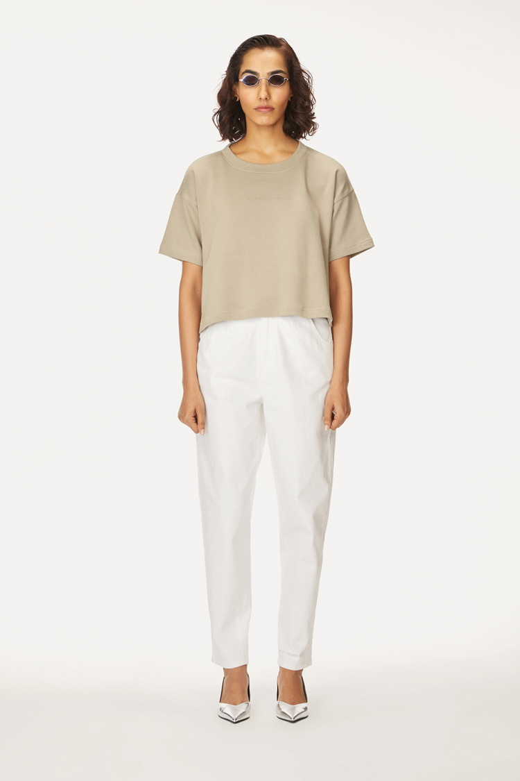Bhaane tan slouch top