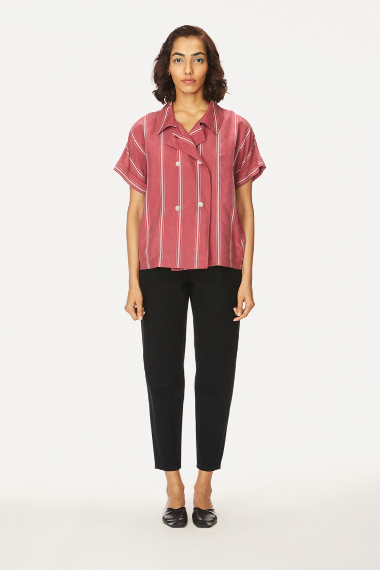 Bhaane raspberrystripe winona top