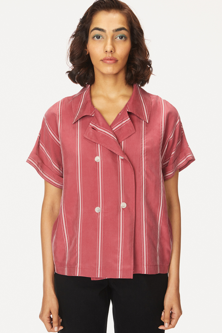 Bhaane raspberrystripe winona top