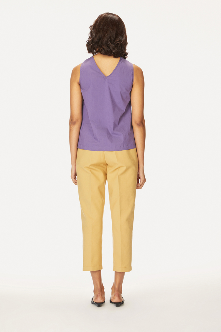 Bhaane violet bow-me top