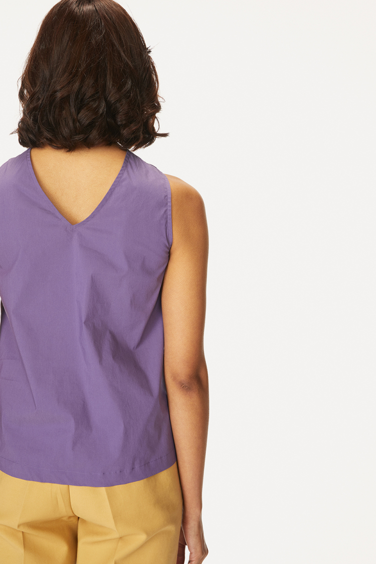 Bhaane violet bow-me top
