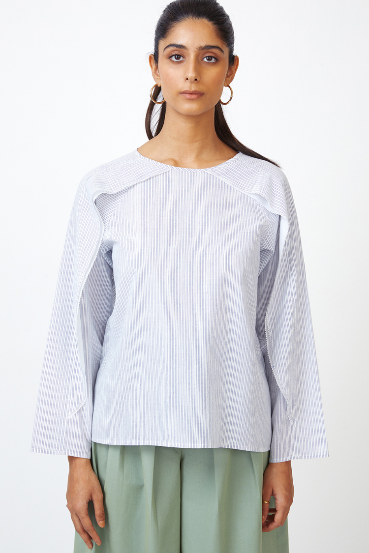 Bhaane irisstripes wing blouse