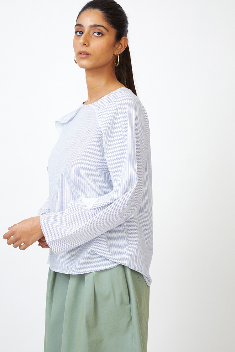 Bhaane irisstripes wing blouse