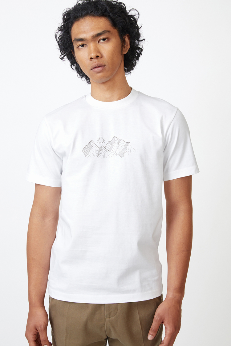 Bhaane white hill top tee