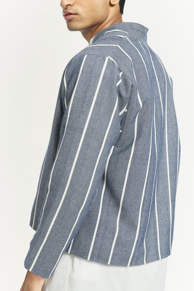 Bhaane Navy Stripes Yoko Jacket