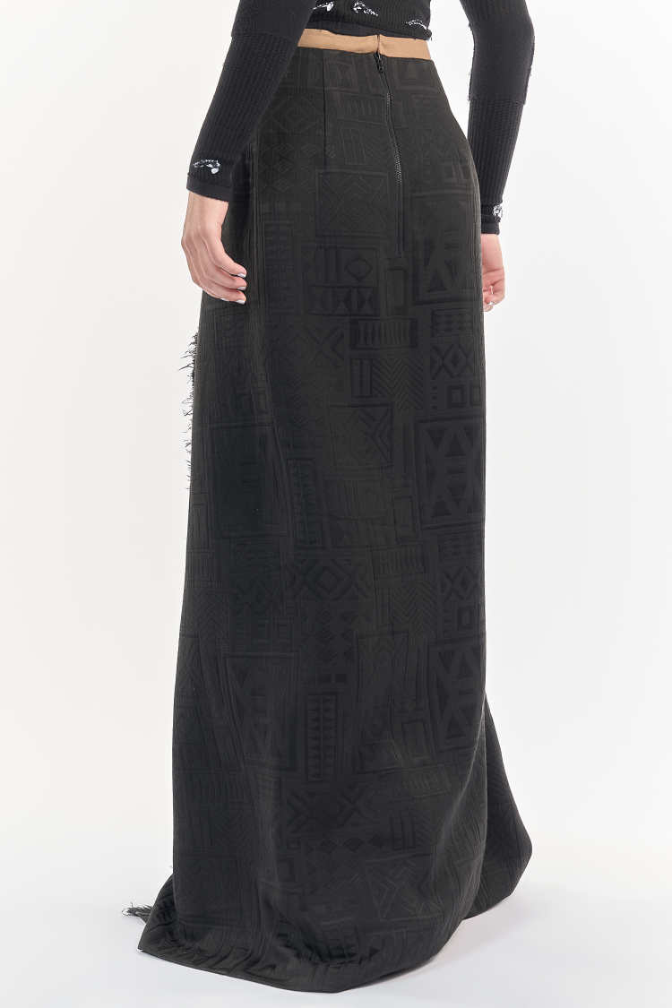 Bhaane Carbon Morticia maxi skirt